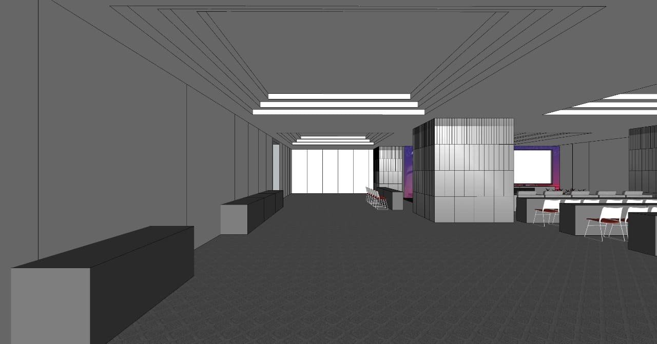 Professional meeting room with 3D capabilities