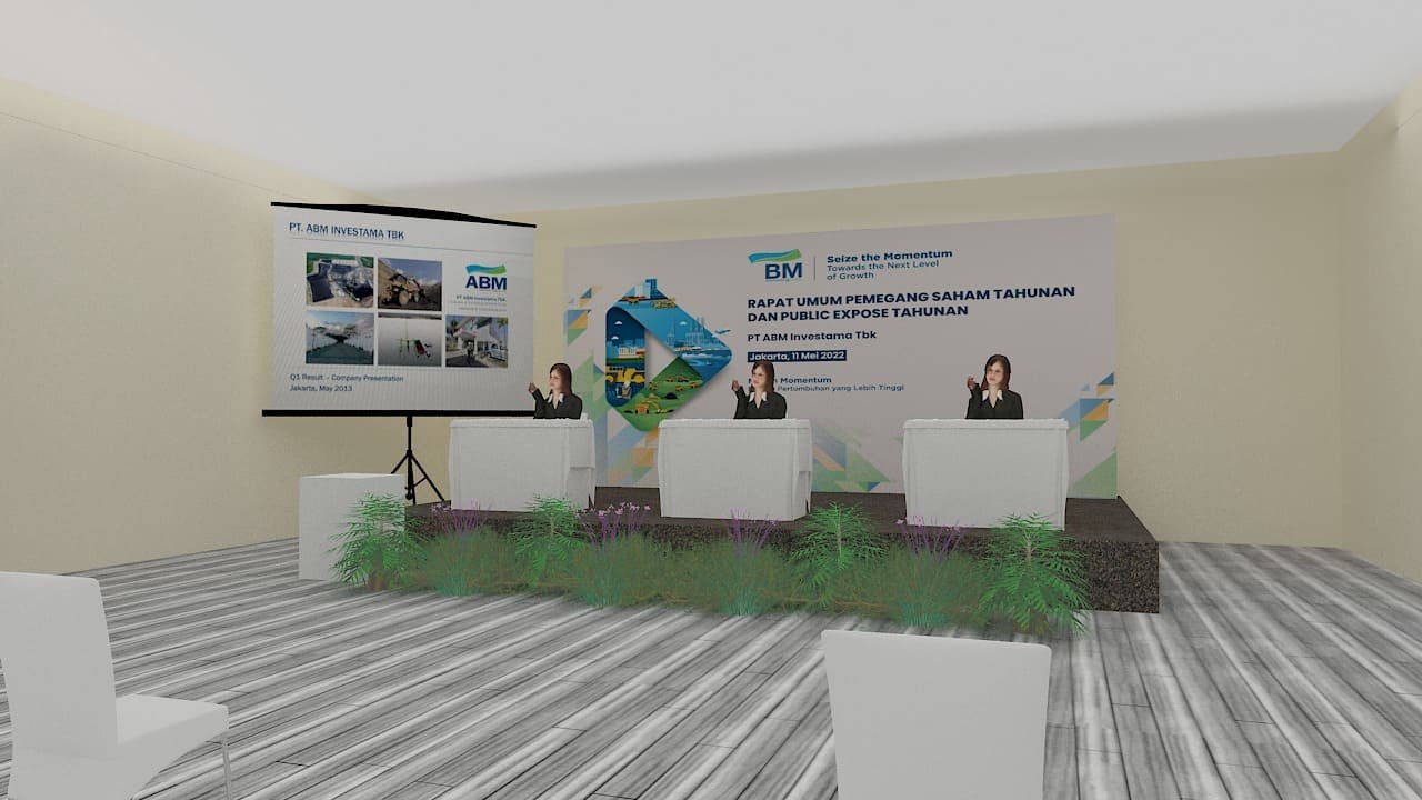 Professional lighting setup in 3D studio